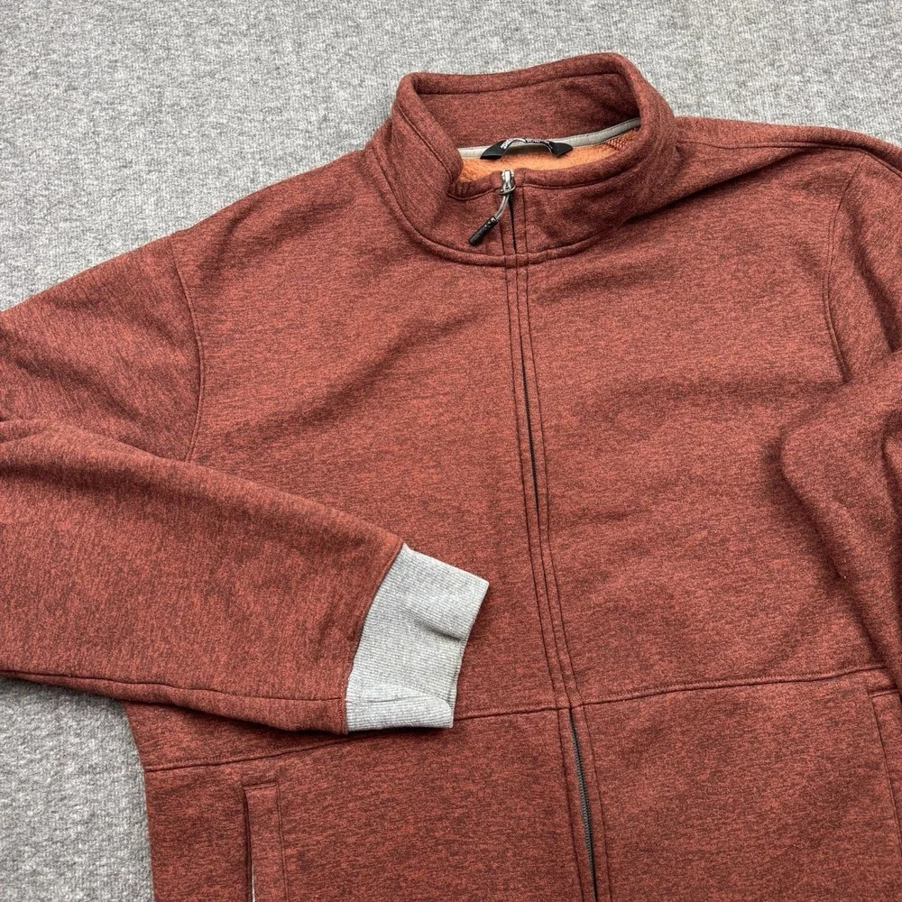 The North Face Jacket Mens Sz XL Red Gray Fleece Full Zip Hiking Y2K Gorpcore